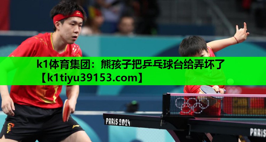 熊孩子把乒乓球台给弄坏了